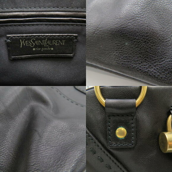 Saint Laurent Leather Yves Bag Tote Black Muse - Picture 9 of 10